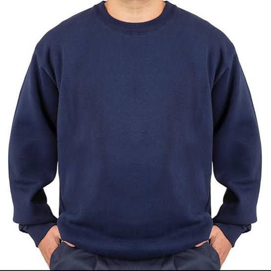 Buzo azul marino cuello redondo