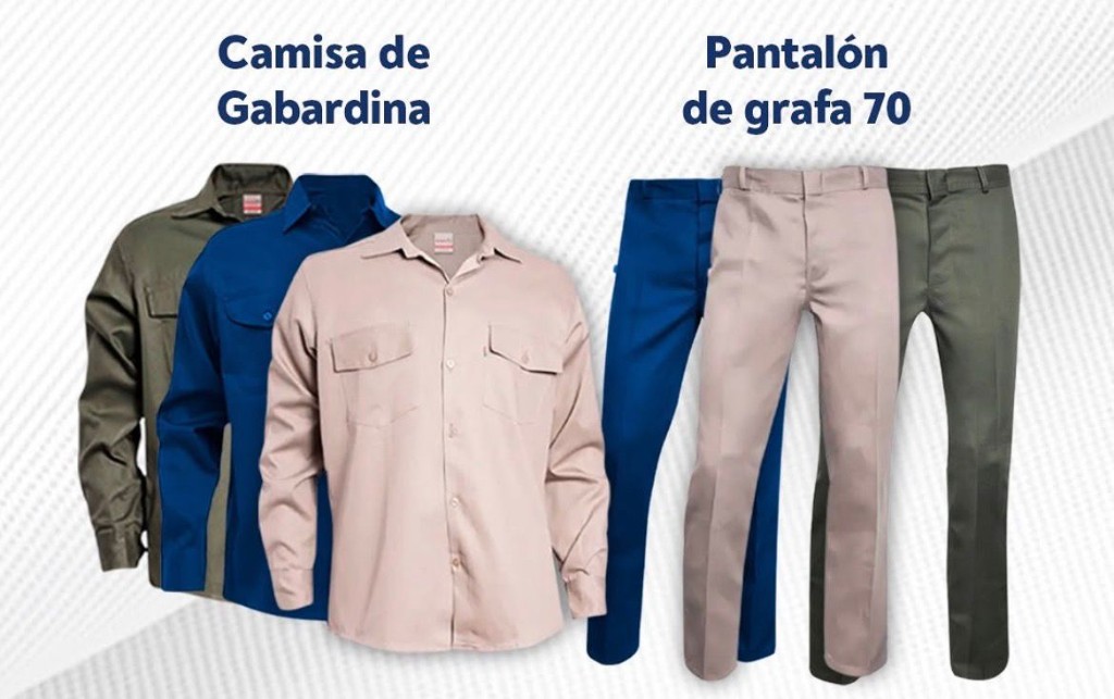 Camisa de gabardina y pantalon grafa 70 en varios colores
